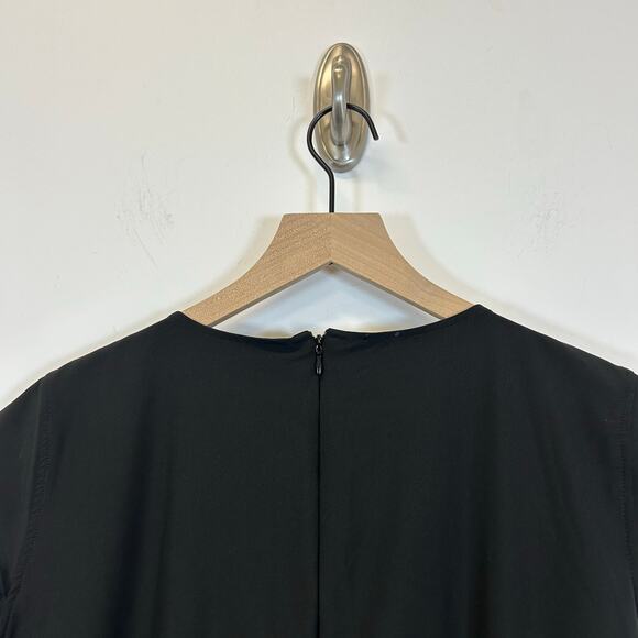 Albion Going Places Dress Black Cap Sleeves Drawstring Waist Women’s L Tall NWT - Picture 8 of 12